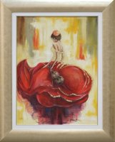 Barta Mária Lány hegedűvel 40x60